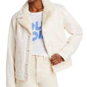 Mother Off the Grid Cream Sherpa-Lined Jacket